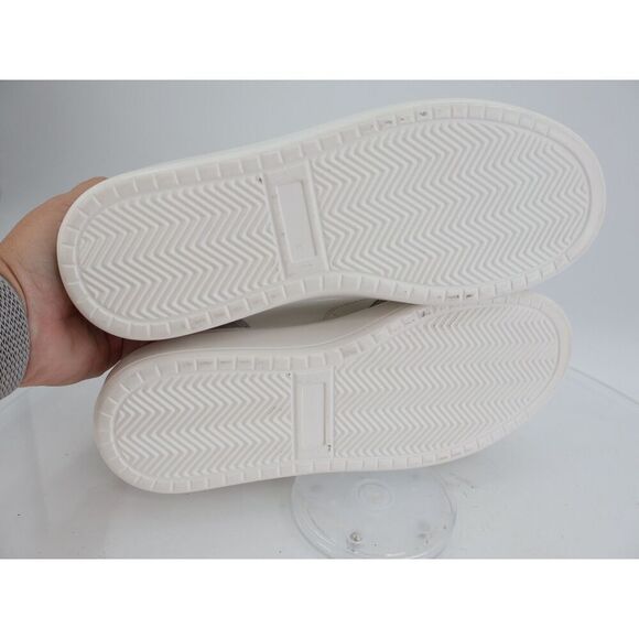 John Richmond Low Top Distressed Sneaker Size 41 10.5 White Tan Leather Lace Up main image 5